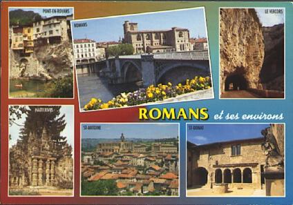 POSTAL 61238: Romans et ses environs mosaico