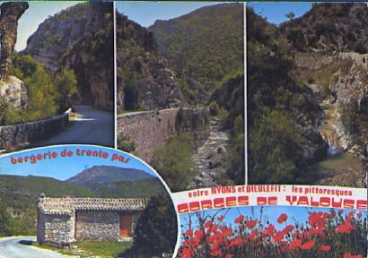 POSTAL 61248: Gorges de Valouse mosaico