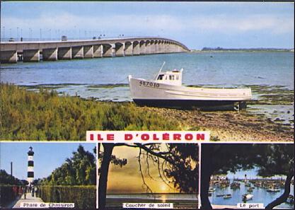 POSTAL 61258: Ile d Oleron barco mosaico