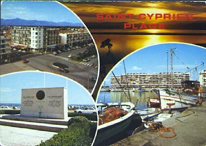 POSTAL 61274: Saint Cyprien Plage mosaico