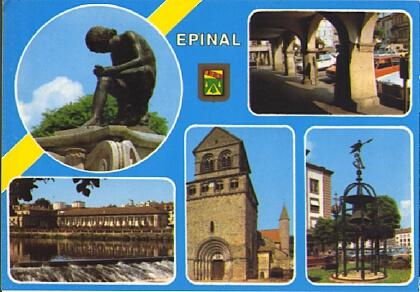 POSTAL 61306: Epinal mosaico fondo azul