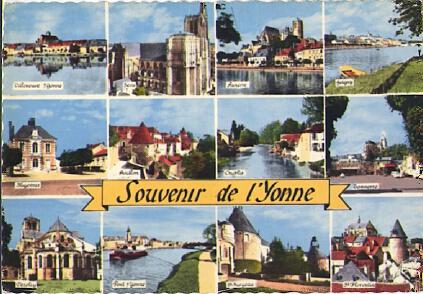 POSTAL 61322: Souvenir de l Yonne mosaico