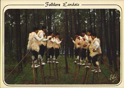 POSTAL 61374: Pastores en zancos