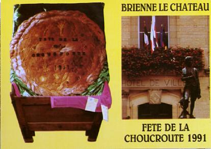 POSTAL 61409: Brienne le chateau Fete de la Choucroute 1991