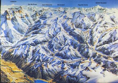 POSTAL 61421: Mapa de estacion de esqui
