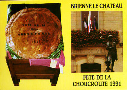 POSTAL 61422: Brienne le chateau Fete de la Choucroute 1991