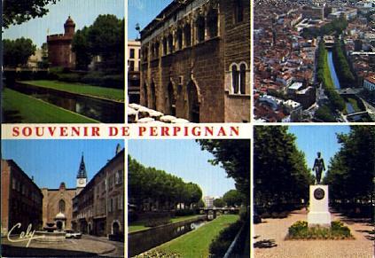 POSTAL 61438: Souvenir de Perpignan