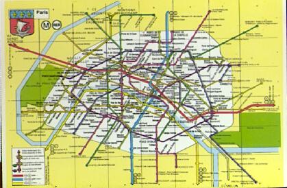 POSTAL 61518: Mapa metro de Paris