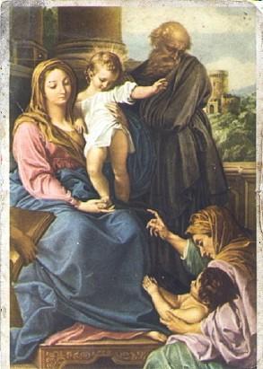 POSTAL 61559: Pintura La Sagrada Familia (aviejada)