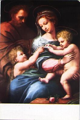 POSTAL 61562: Pintura La Virgen de la Rosa