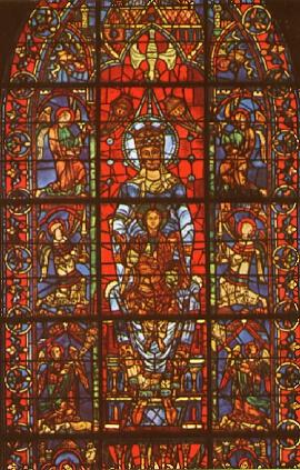 POSTAL 61608: Vidriera catedral Chartes