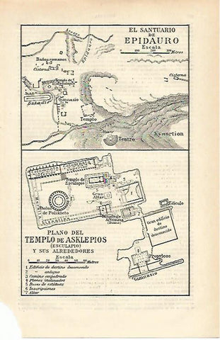 LAMINA ESPASA 16510: Plano del Santuario de Epidauro