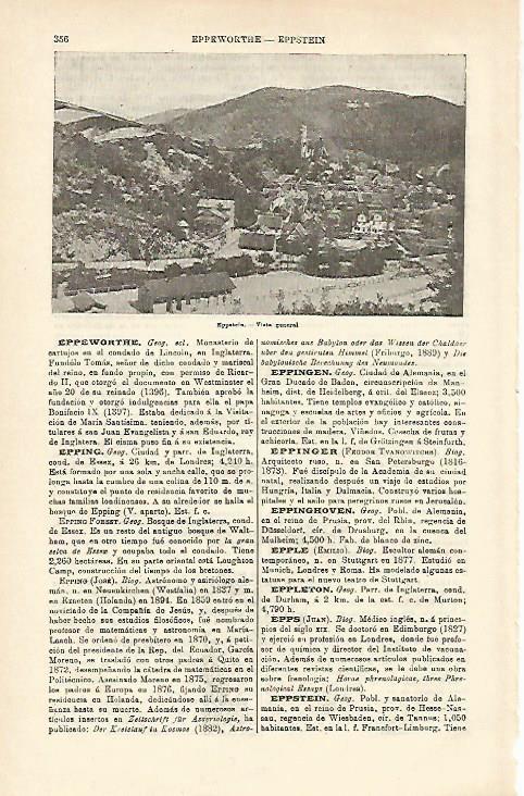 LAMINA ESPASA Alemania 16519: Vista de Eppstein Alemania