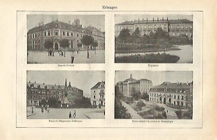 LAMINA ESPASA Alemania 16540: Vistas de Erlangen Alemania