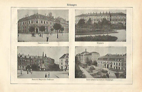 LAMINA ESPASA Alemania 16540: Vistas de Erlangen Alemania