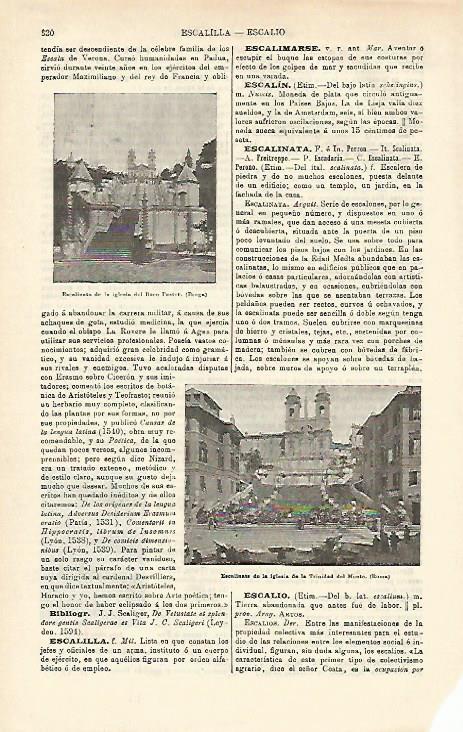 LAMINA ESPASA 16564: Escalinatas en Braga y Roma