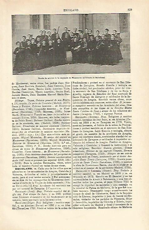 LAMINA ESPASA 16587: Banda de musica de la Escolania de Montserrat
