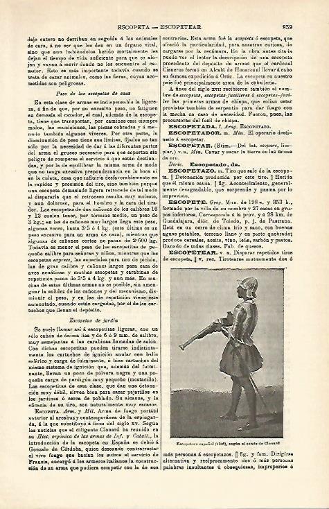 LAMINA ESPASA 16596: Escopetero español de 1506