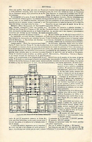 LAMINA ESPASA 16597: Planta del Real Monasterio de El Escorial