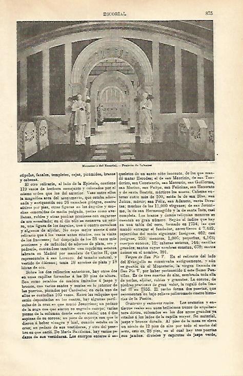 LAMINA ESPASA 16601: Panteon de Infantes de El Escorial