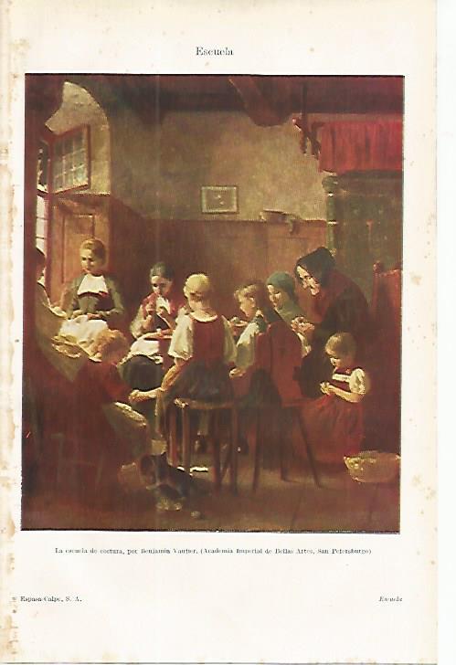 LAMINA ESPASA 16640: La escuela de costura por Vautier