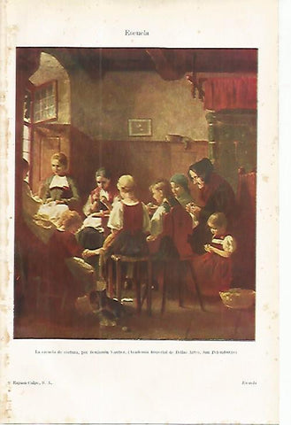 LAMINA ESPASA 16640: La escuela de costura por Vautier