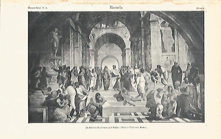 LAMINA ESPASA 16651: La Escuela de Atenas por Rafael