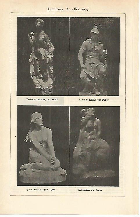 LAMINA ESPASA 16664: Escultura de Francia