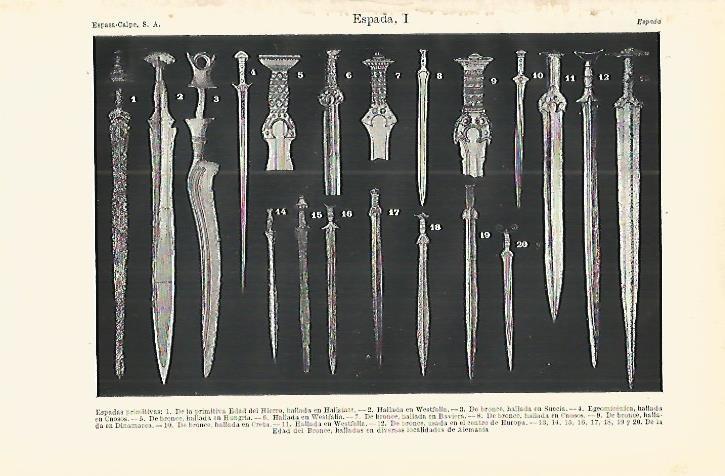 LAMINA ESPASA 16701: Espadas primitivas