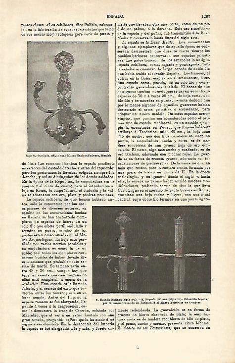 LAMINA ESPASA 16703: Espada cincelada del siglo XVI