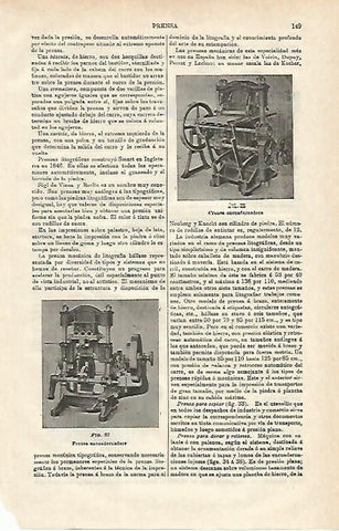 LAMINA ESPASA 16736: Prensa encuadernadora