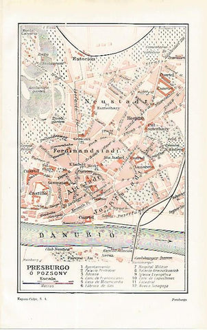 LAMINA ESPASA 16747: Plano de Presburgo  Eslovaquia