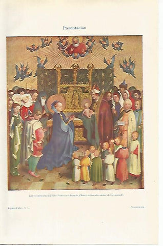 LAMINA ESPASA 16750: La presentacion del Niño Jesus en el templo