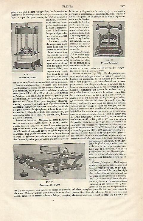 LAMINA ESPASA 16771: Prensa de satinar