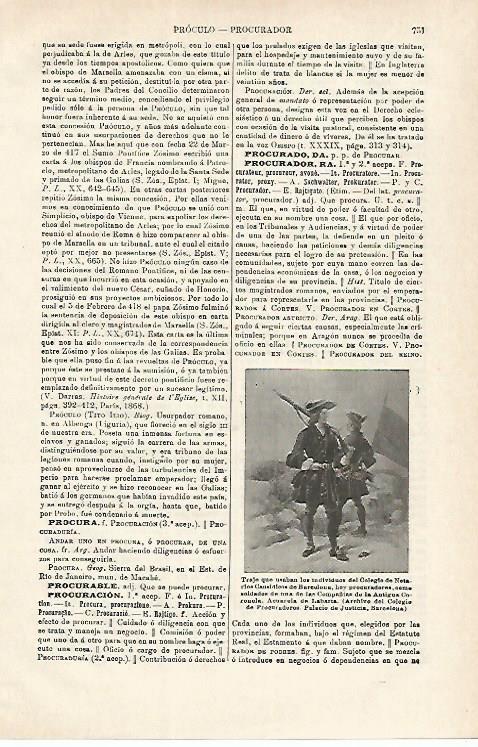LAMINA ESPASA 16819: Traje del Colegio de Notarios Causidicos de Barcelona