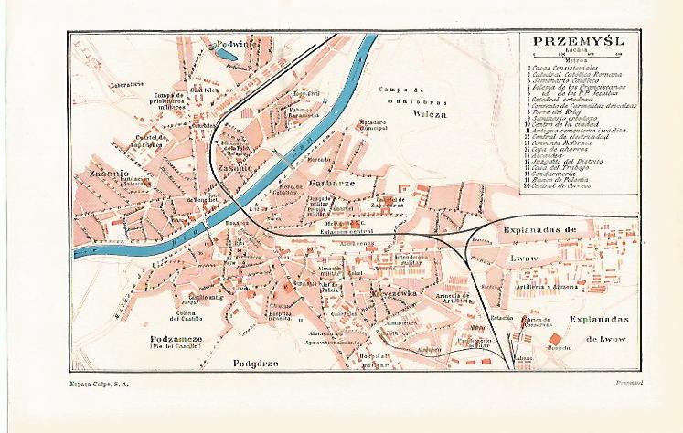 LAMINA ESPASA 16848: Plano de Przemysl Polonia