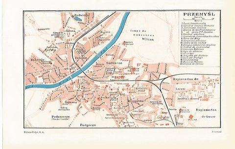 LAMINA ESPASA 16848: Plano de Przemysl Polonia