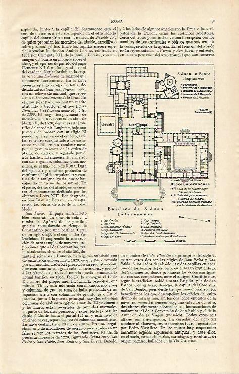 LAMINA ESPASA 16858: Planta de la Basilica de San Pedro en Roma
