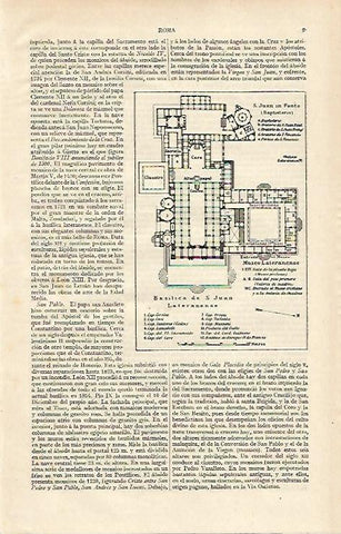 LAMINA ESPASA 16858: Planta de la Basilica de San Pedro en Roma