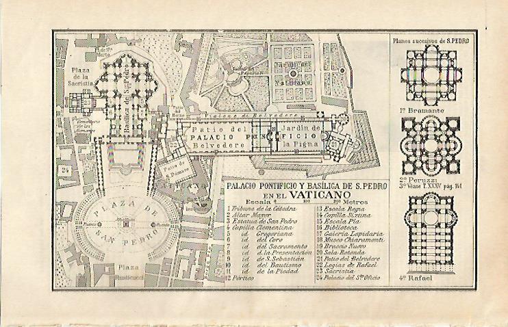 LAMINA ESPASA 16863: Planta del Palacio del Vaticano