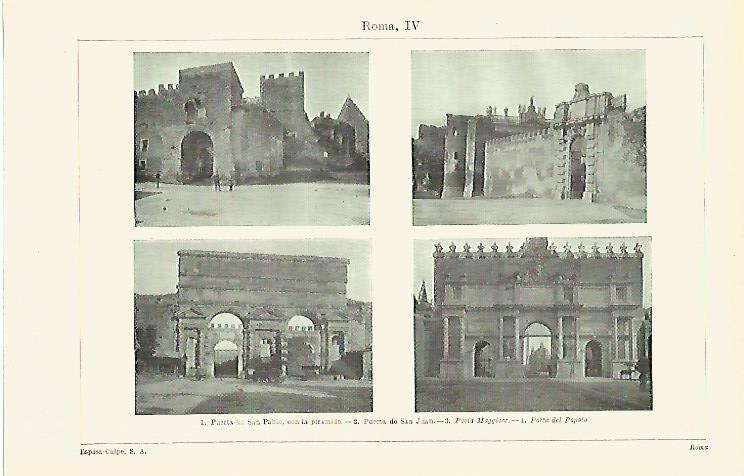 LAMINA ESPASA 16880: Puertas de Roma