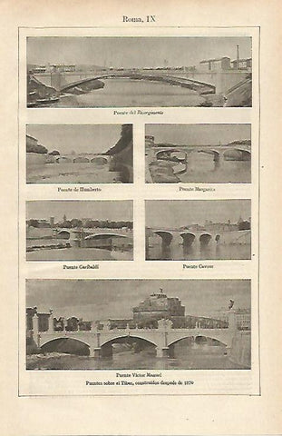 LAMINA ESPASA 16881: Puentes sobre el Tiber en Roma