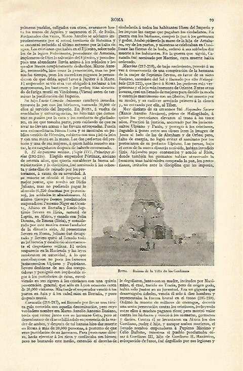 LAMINA ESPASA 16890: Villa de los Gordianos en Roma