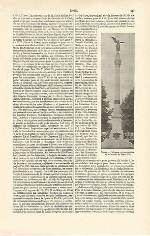 LAMINA ESPASA 16893: Columna de Porta Pia en Roma