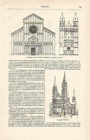 LAMINA ESPASA 16902: Fachada de San Zenon en Verona