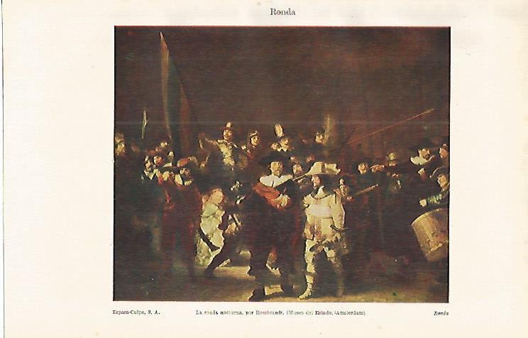 LAMINA ESPASA 16922: La ronda nocturna por Rebrandt