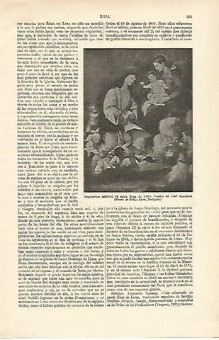 LAMINA ESPASA 16938: Despososrios misticos de Santa Rosa de Lima por  Antolinez