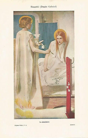 LAMINA ESPASA 16957: La Anunciacion por Rossetti