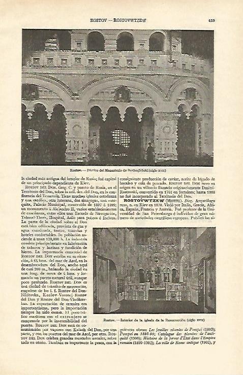 LAMINA ESPASA 16964: Monasterio de Borisoglebski en Rostov Rusia