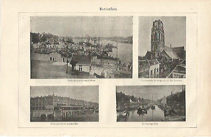 LAMINA ESPASA 16973: Vistas de Rotterdam